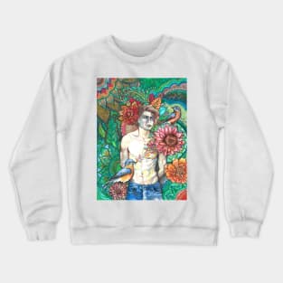 Flower Tattoo Crewneck Sweatshirt